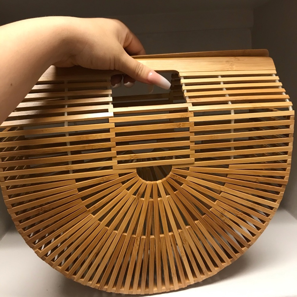 Wood beach purse large